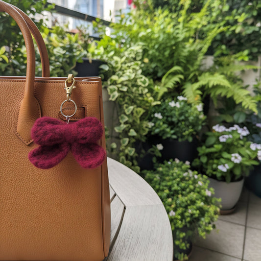 Handmade Crochet Bow Keychain – Pack of 3 | Cute Aesthetic Bag & Key Accessories - TrendySpice Store