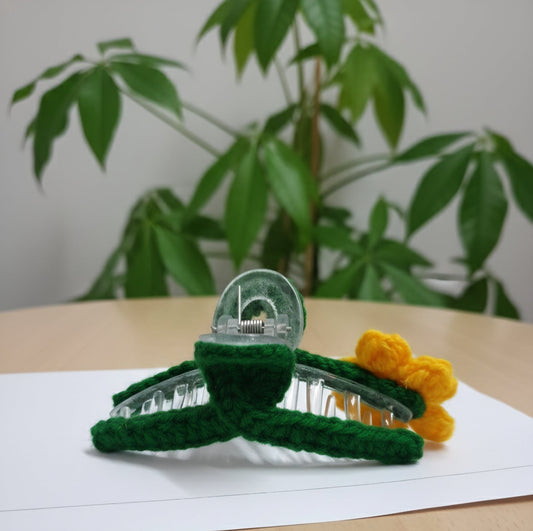 Handmade Crochet Flower Hair Clutcher (Pack of 2) - TrendySpice Store